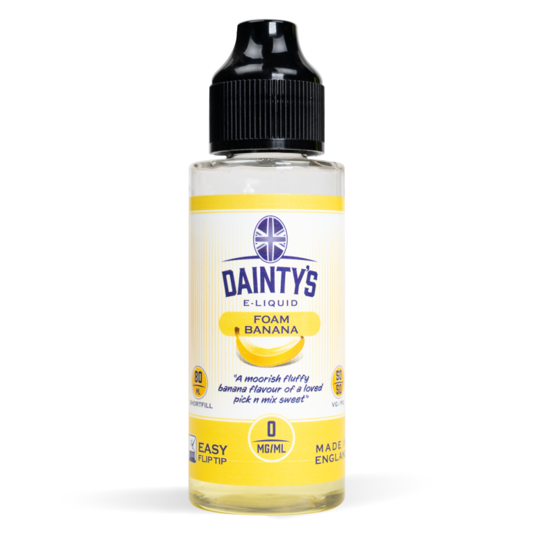 Ecovape Dainty's range Foam Banana flavour 80ml shortfill