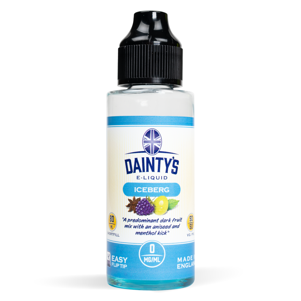 Eco vape Dainty's range Iceberg flavour 80ml shortfill