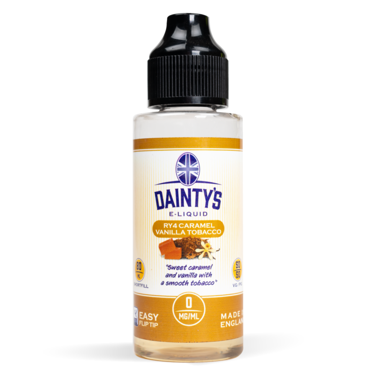 Ecovape Dainty's range RY4 Caramel Vanilla Tobacco flavour 80ml shortfill