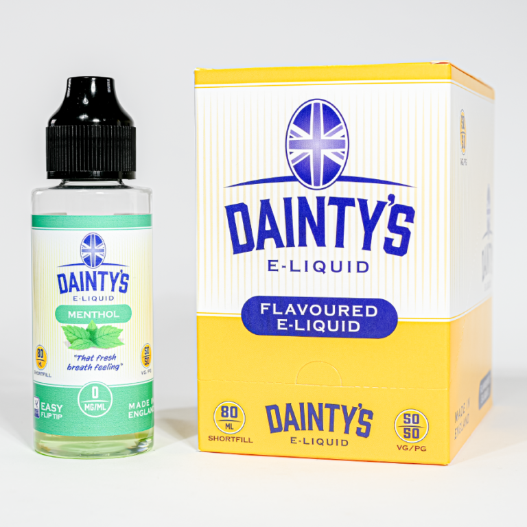 Ecovape Dainty's range menthol flavour 80ml shortfill