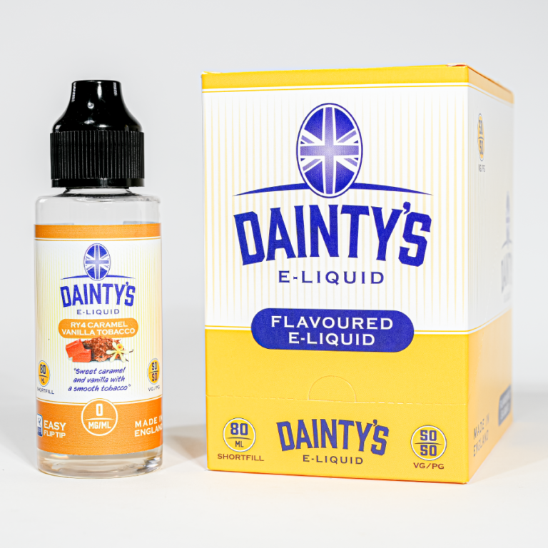 Ecovape Dainty's range RY4 Caramel vanilla Tobacco flavour 80ml shortfill