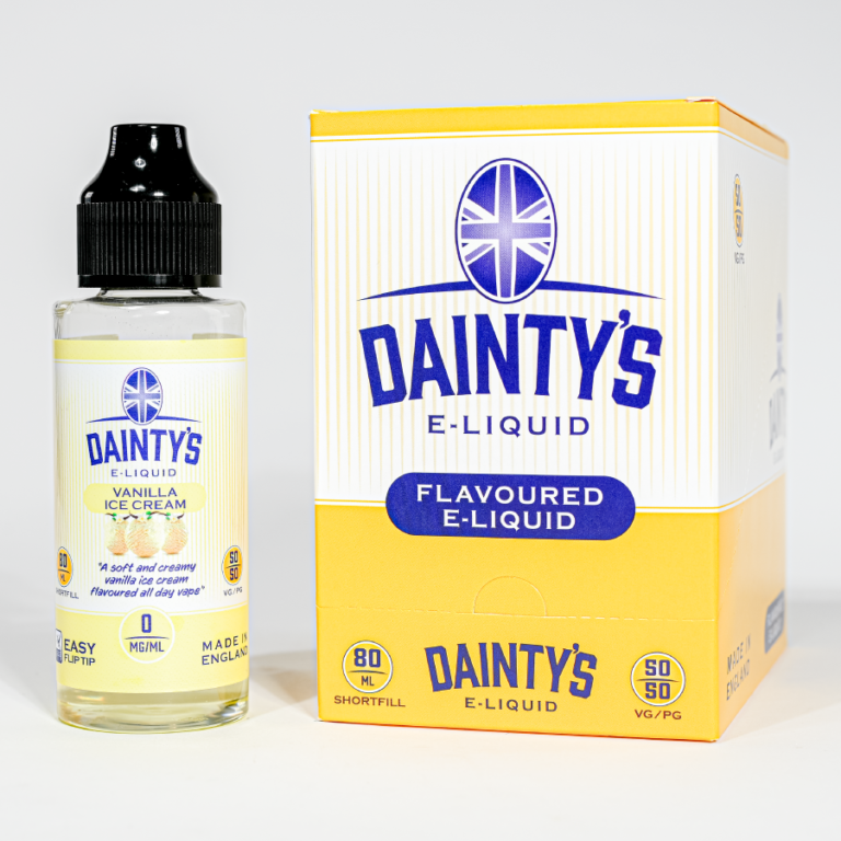 Ecovape Dainty's range Vanilla Ice Cream flavour 80ml shortfill