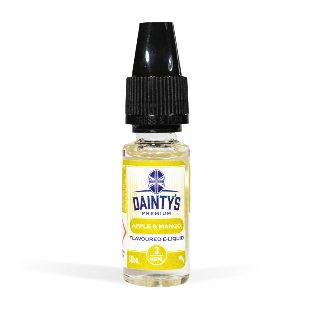 Dainty's 10ml vape liquids apple & mango flavour for uk wholesale