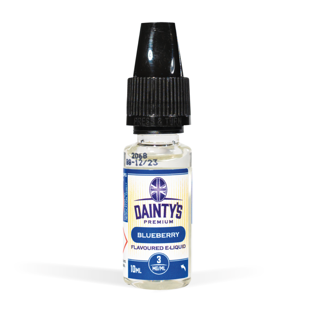 Dainty's 10ml vape liquids blueberry flavour for uk wholesale