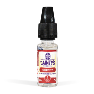 Dainty's 10ml range Cherry Flavour White background Studio Shot