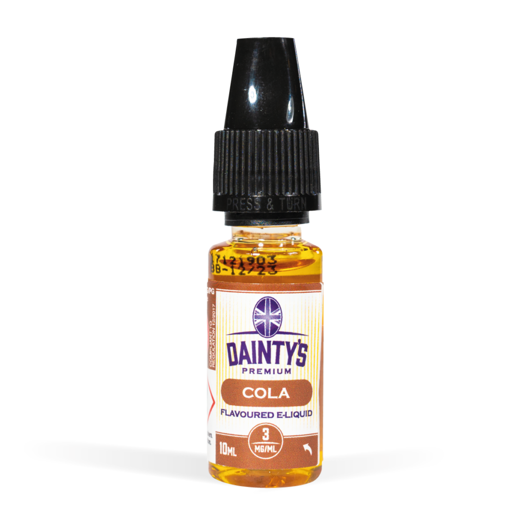 Dainty's 10ml vape liquids cola flavour for uk wholesale