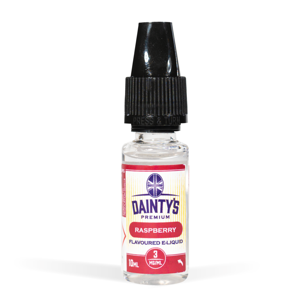 Dainty's 10ml vape liquids raspberry flavour for uk wholesale