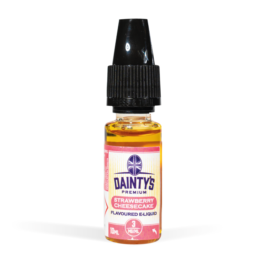 Dainty's 10ml vape liquids strawberry cheesecake flavour for uk wholesale