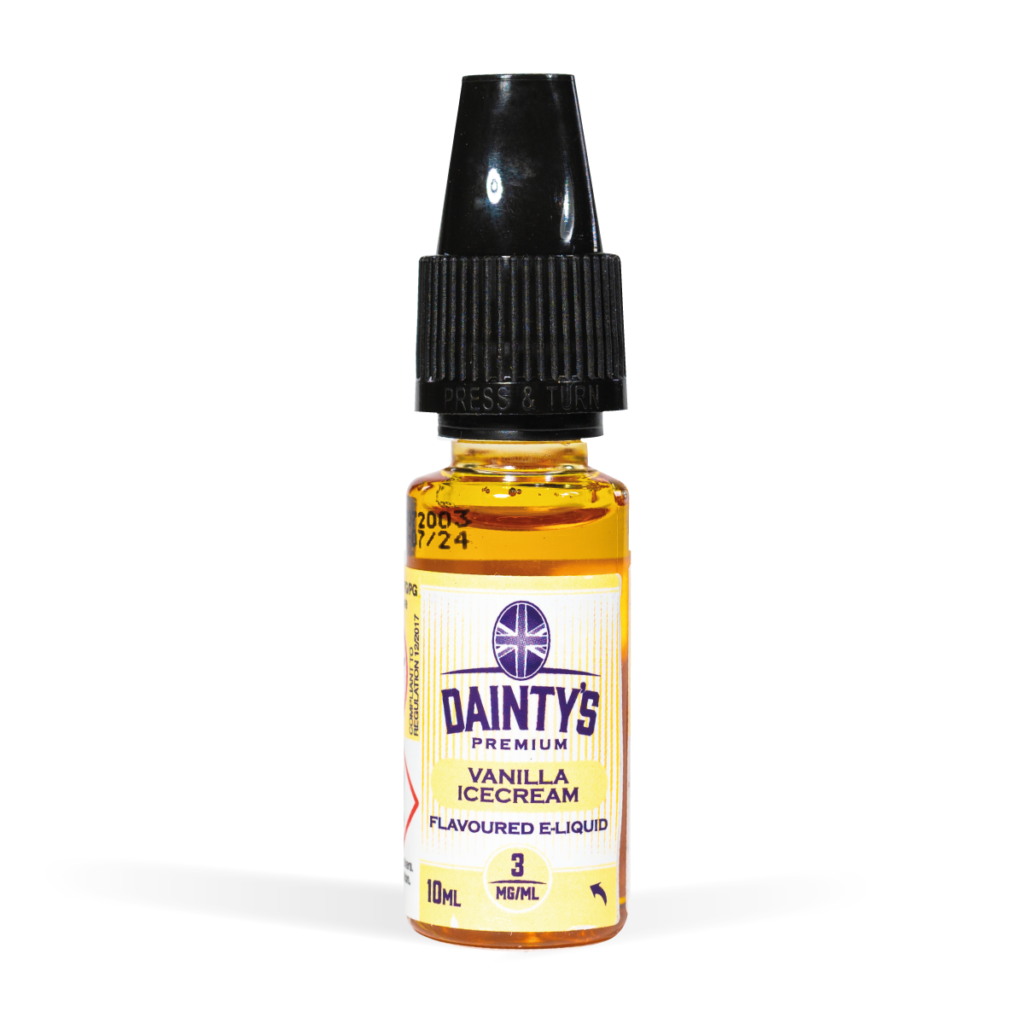 Dainty's 10ml vape liquids vanilla ice cream flavour for uk wholesale