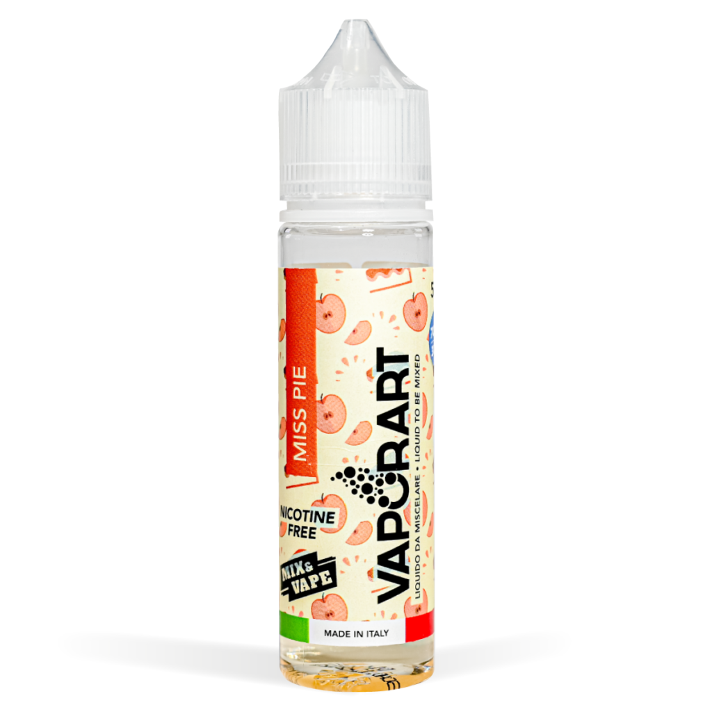 Vaporart 50ml Range Miss Pie Flavour White Background Studio Shot