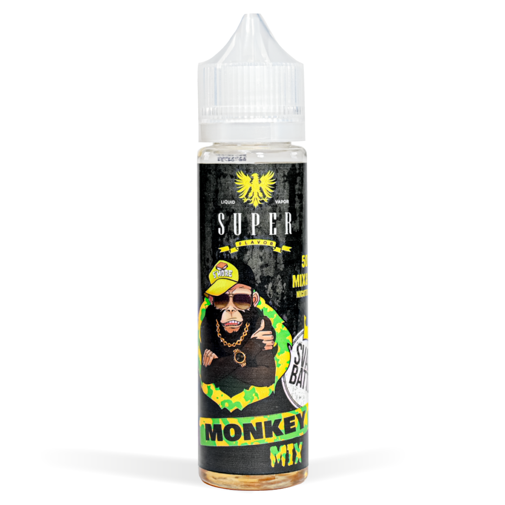 Super Flavor 50ml Range Monkey Mix Flavour White Background Studio Shot