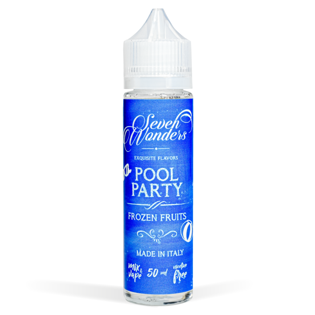 Seven Wonders 50ml Range Pool Party Flavour White Background Studio Shot