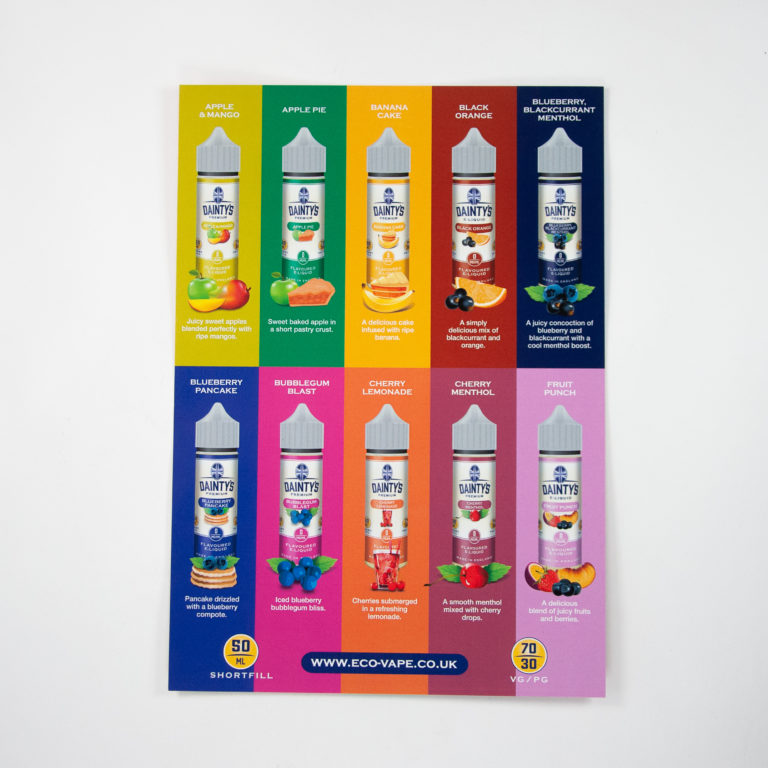 Dainty's 50ml POS Poster