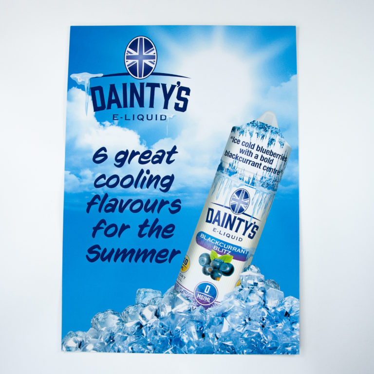 Dainty's Ice POS Poster