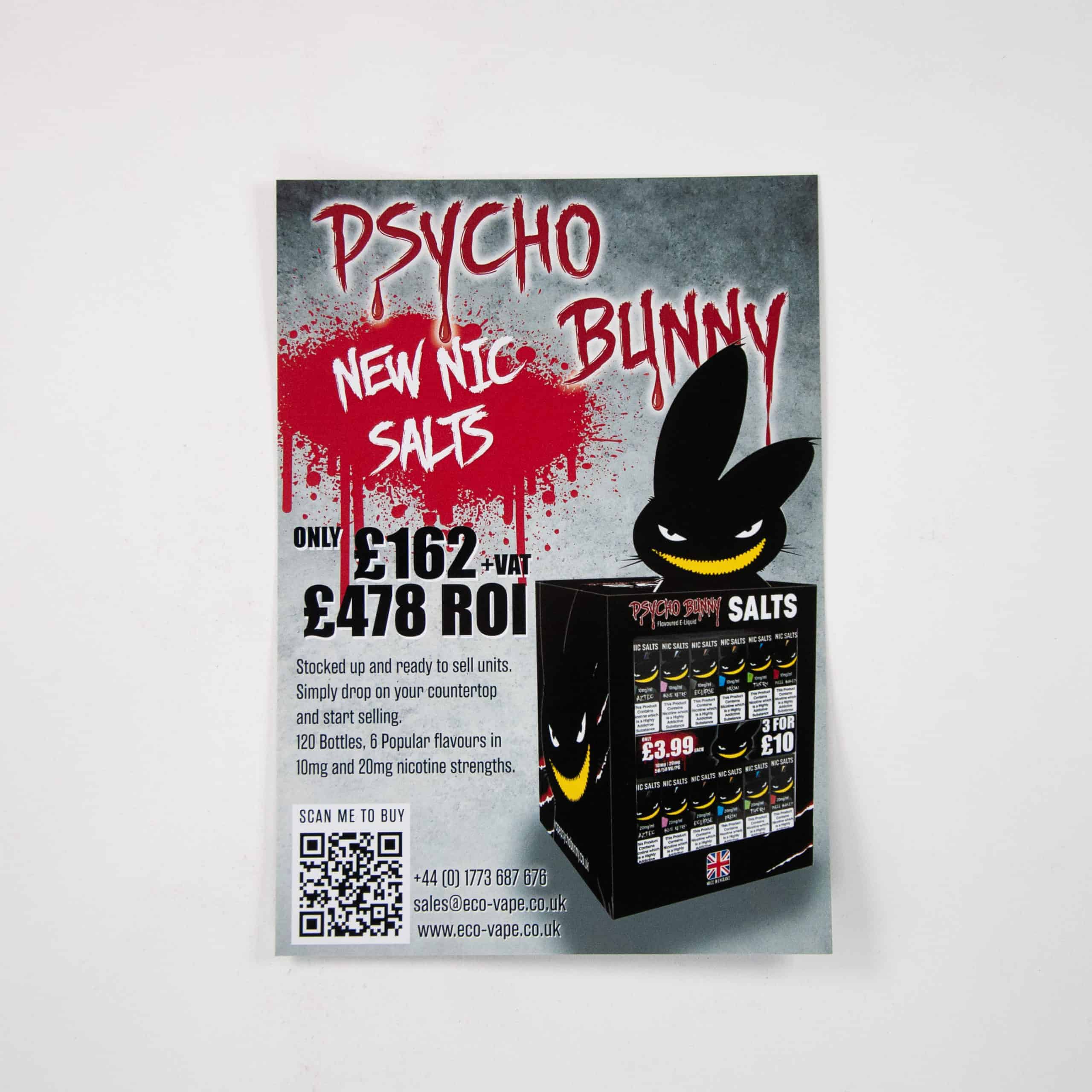 PsychoBunny Nic Salts POS Poster