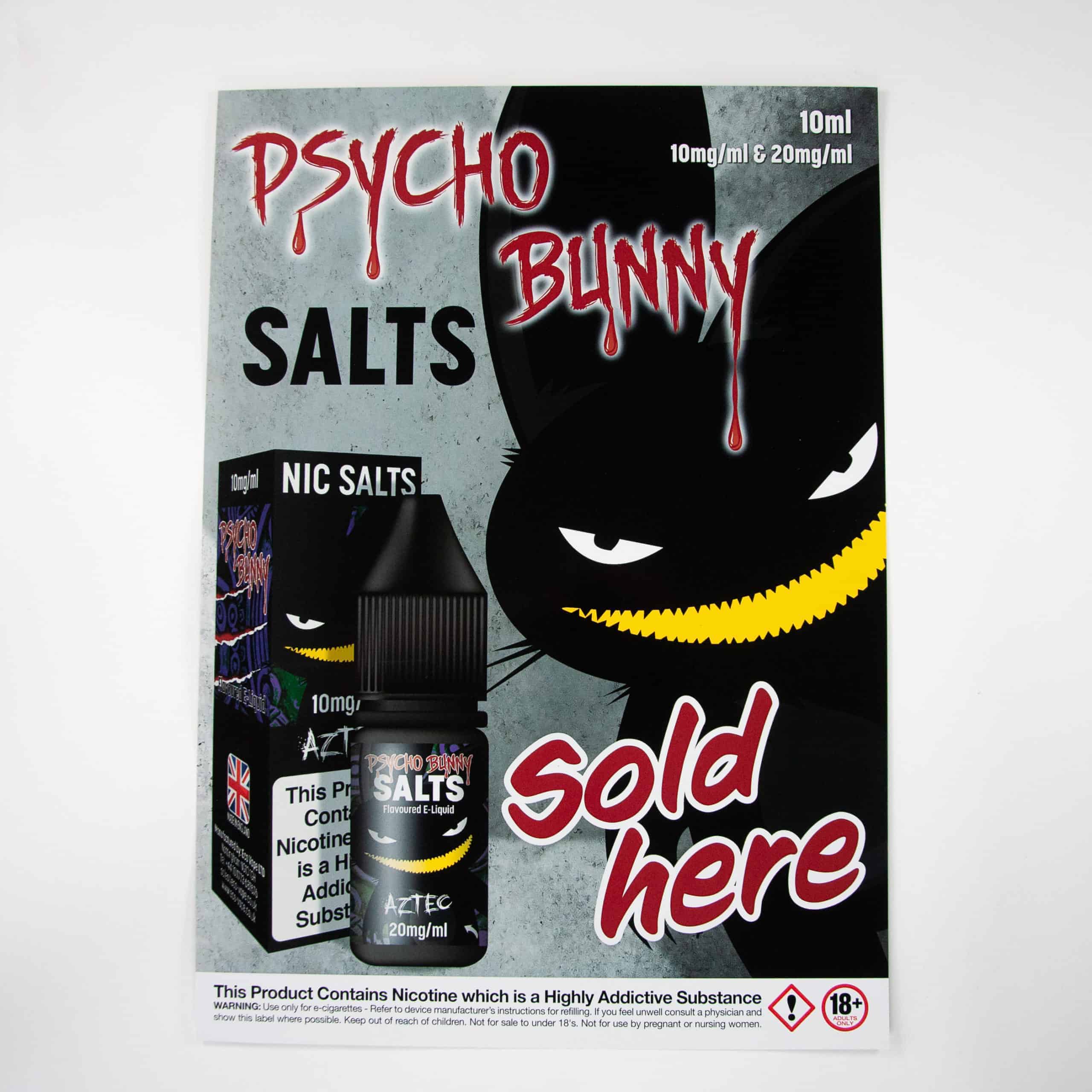 PsychoBunny Nic Salts POS Poster