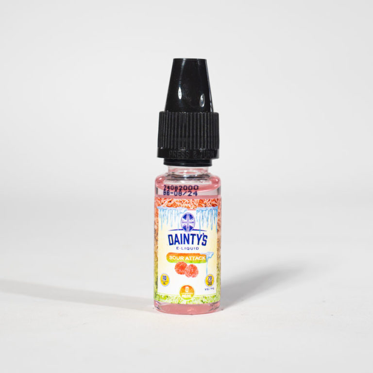 Eco Vape Dainty's ICE Sour Attack 10ml White Background