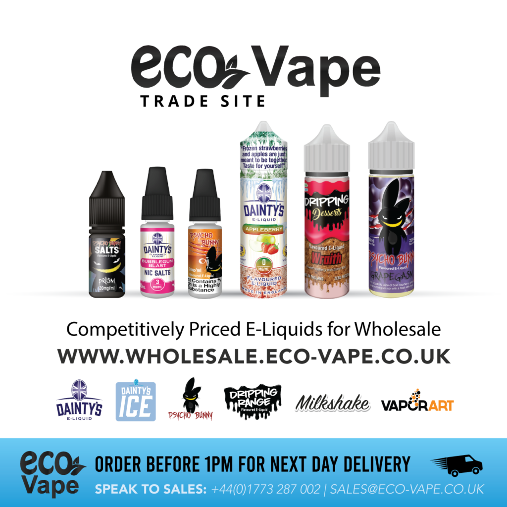 Order your favourite E-Liquids and Hardware faster, easier, and at your convenience at wholesale.eco-vape.co.uk