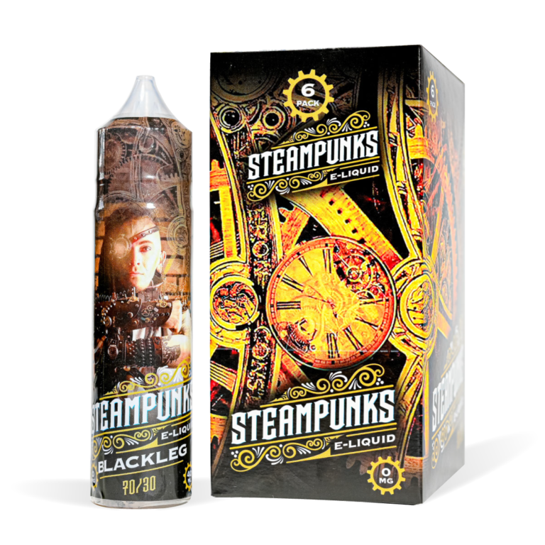 Blackleg Steampunk Range Box and Bottle White Background Studio Shot