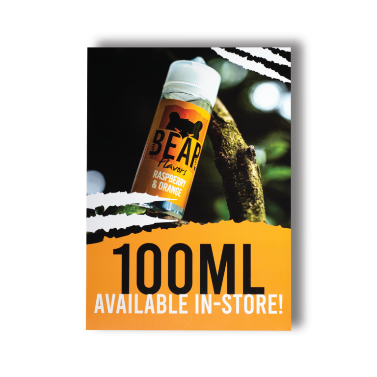 Eco Vape Bear Flavors 100ml POS Poster