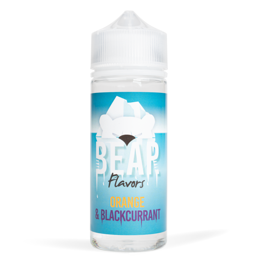 Eco Vape Bear Polar Orange & Blackcurrant 100ml White Background