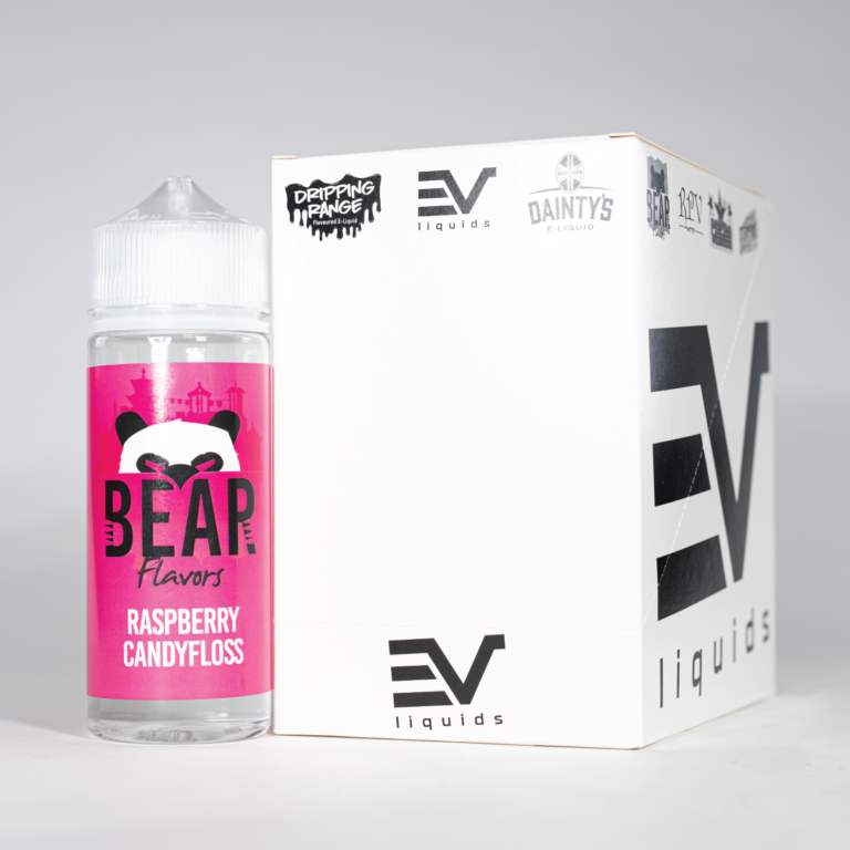 Eco Vape Bear Flavors Panda Range Raspberry Candyfloss 100ml 70/30