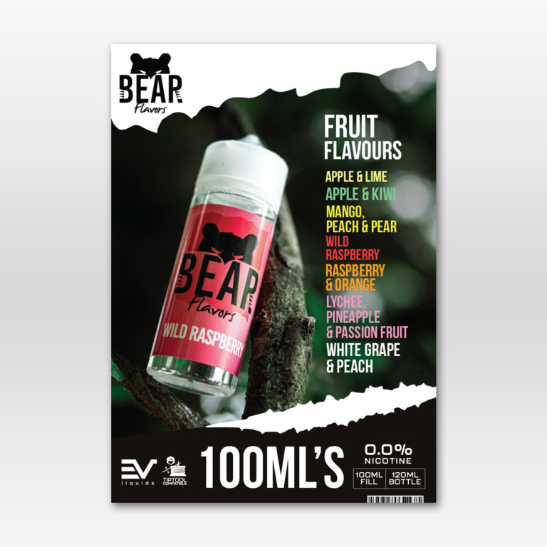 Bear 100ml Grizzly Flavour Menu A5