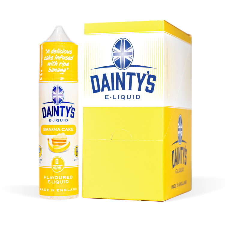 Dainty's Banana Cake 50ml CDU White Background Studio Shot