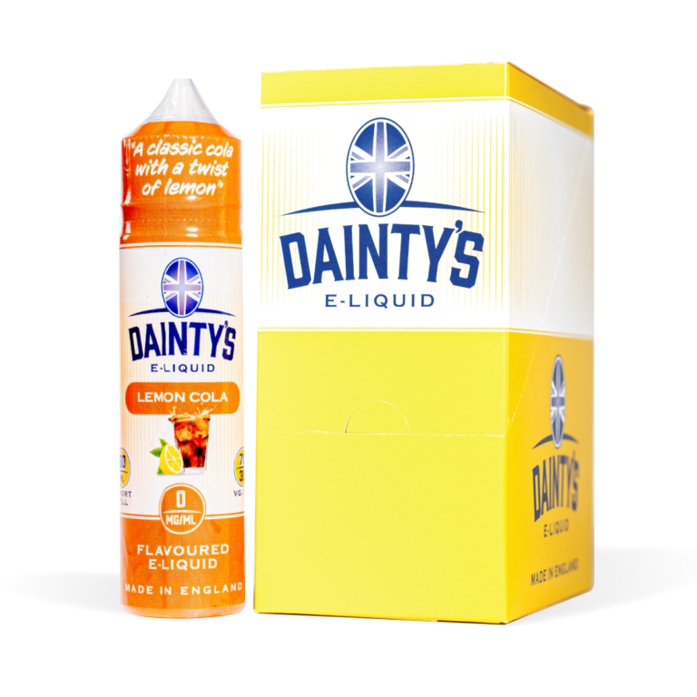 Dainty's Lemon Cola 50ml CDU White Background Studio Shot