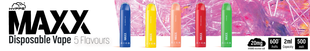 hyppe maxx 5 tasty disposable flavours