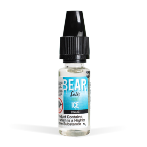 Bear Flavors Range Nic Salts mint ice Flavour 20mg White background Studio Shot