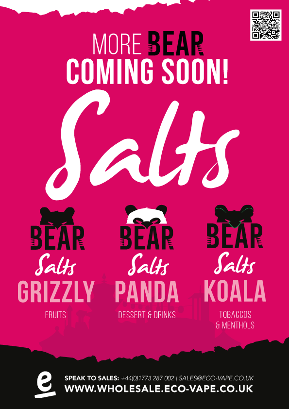 BEAR Salts premium nic salts Flavour Card at 2021 World Vape Show