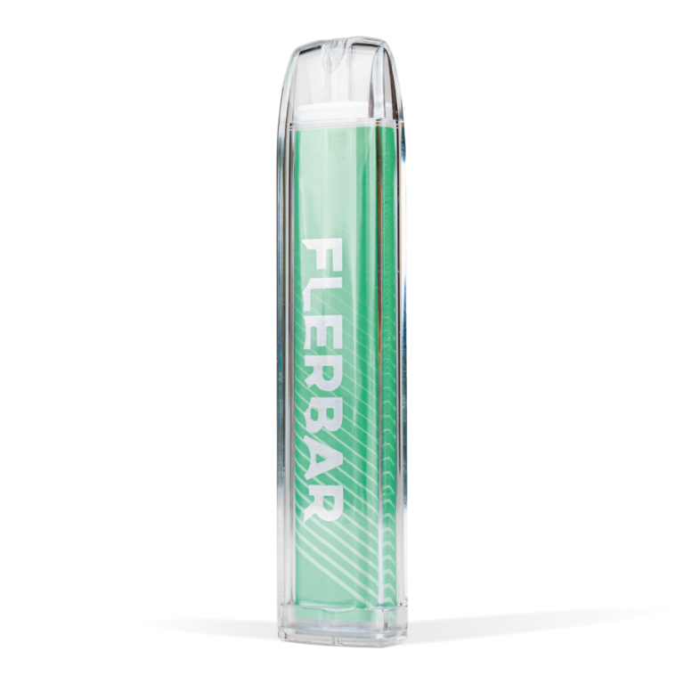 FLERBAR Ice Mint Flavour Wholesale UK Disposable Vape Eco Vape White Background Studio Shot