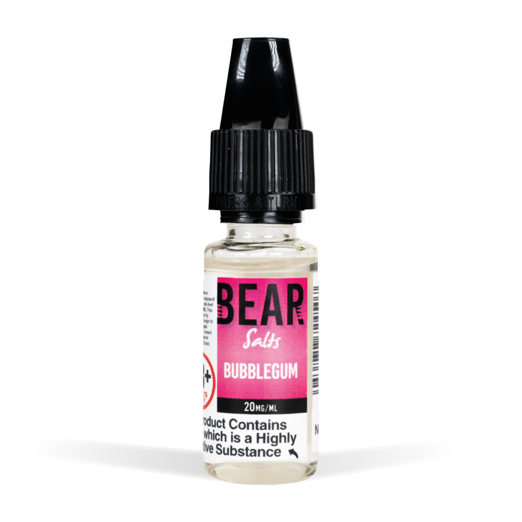 Bear Salts 10ml Panda Bubblegum Nic Salt White Background Studio Shot