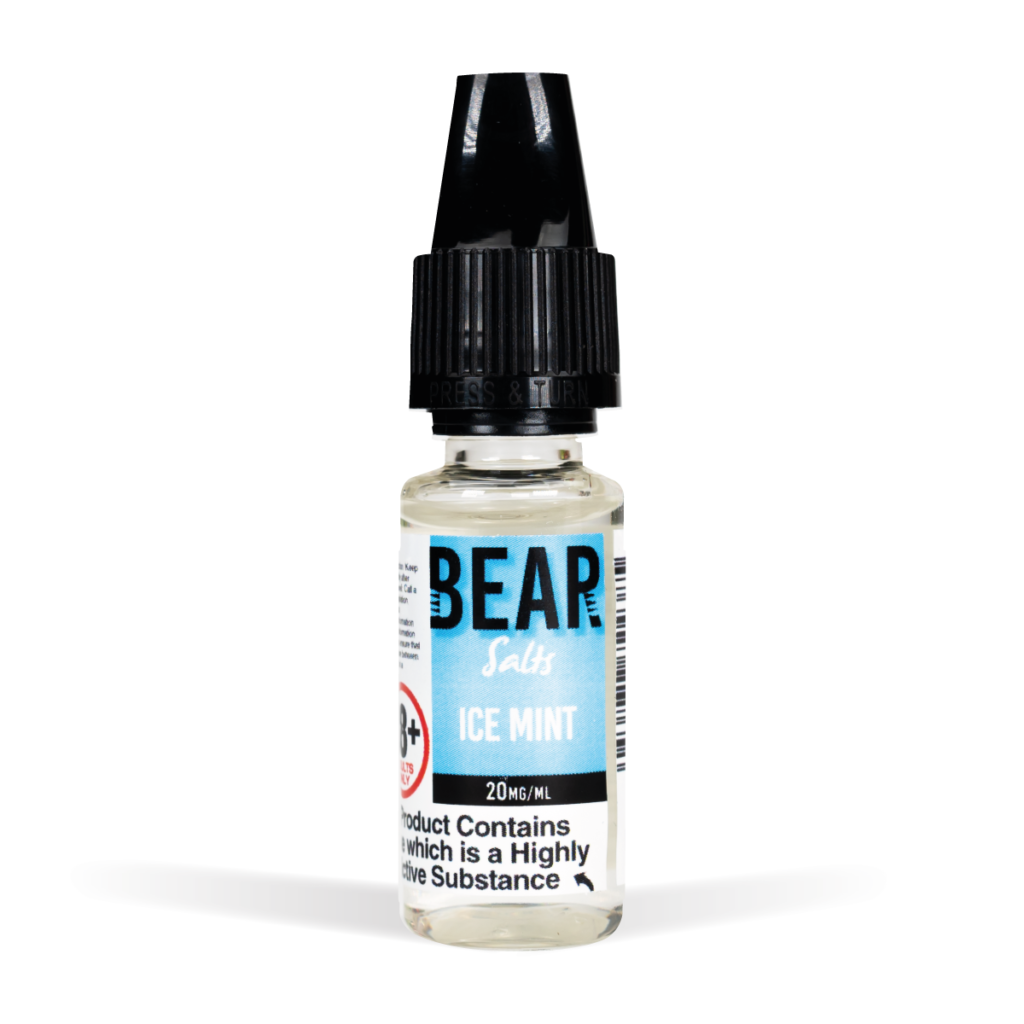 Bear Salts 10ml Koala Ice Mint Nic Salt White Background Studio Shot