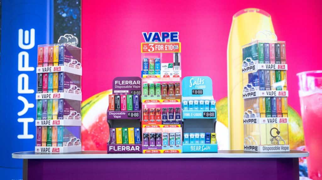 BEAR Salts, Hyppe Maxx & FLERBAR Disposable Vapes at the 2022 National Convenience Show in Birmingham NEC