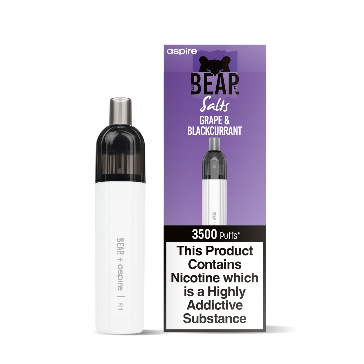 BEAR Grizzly Grape & Blackcurrant Nic Salt in 10ml Bottle