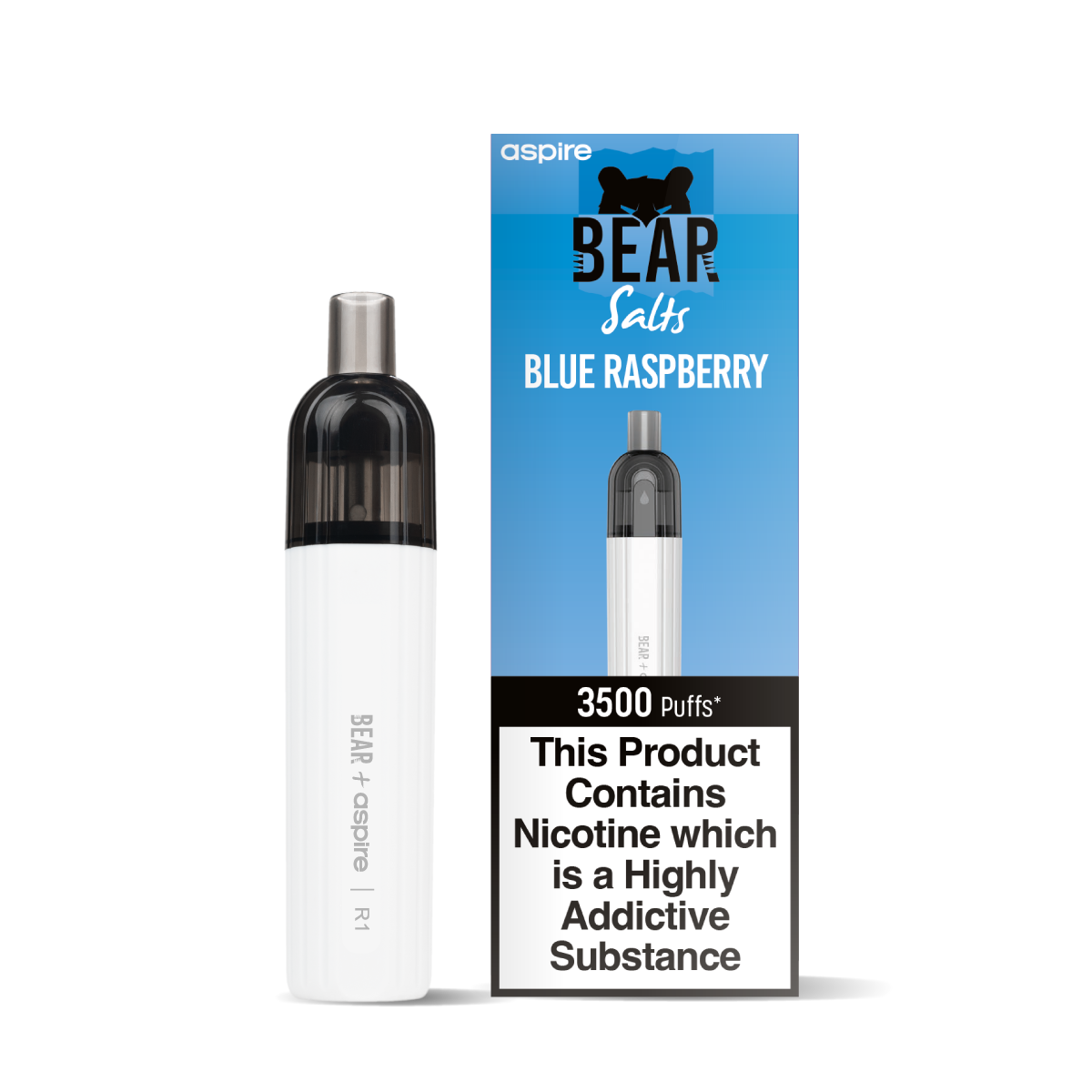 BEAR Grizzly Blue Raspberry Nic Salt in 10ml Bottle