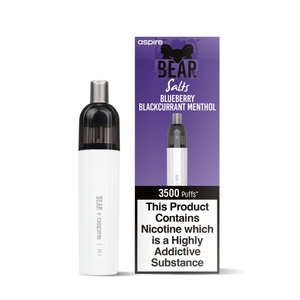 BEAR Grizzly Blueberry Blackcurrant Menthol Nic Salt in 10ml Bottle