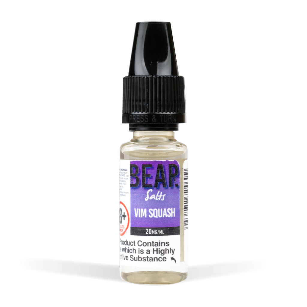 Vim Squash Panda Bear 10ml vape bottle studio shot white background