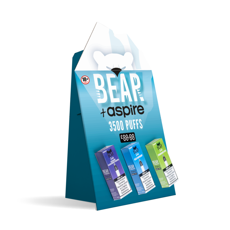 A3 Counter Top Display Stand BEAR Aspire R1 EcoVape
