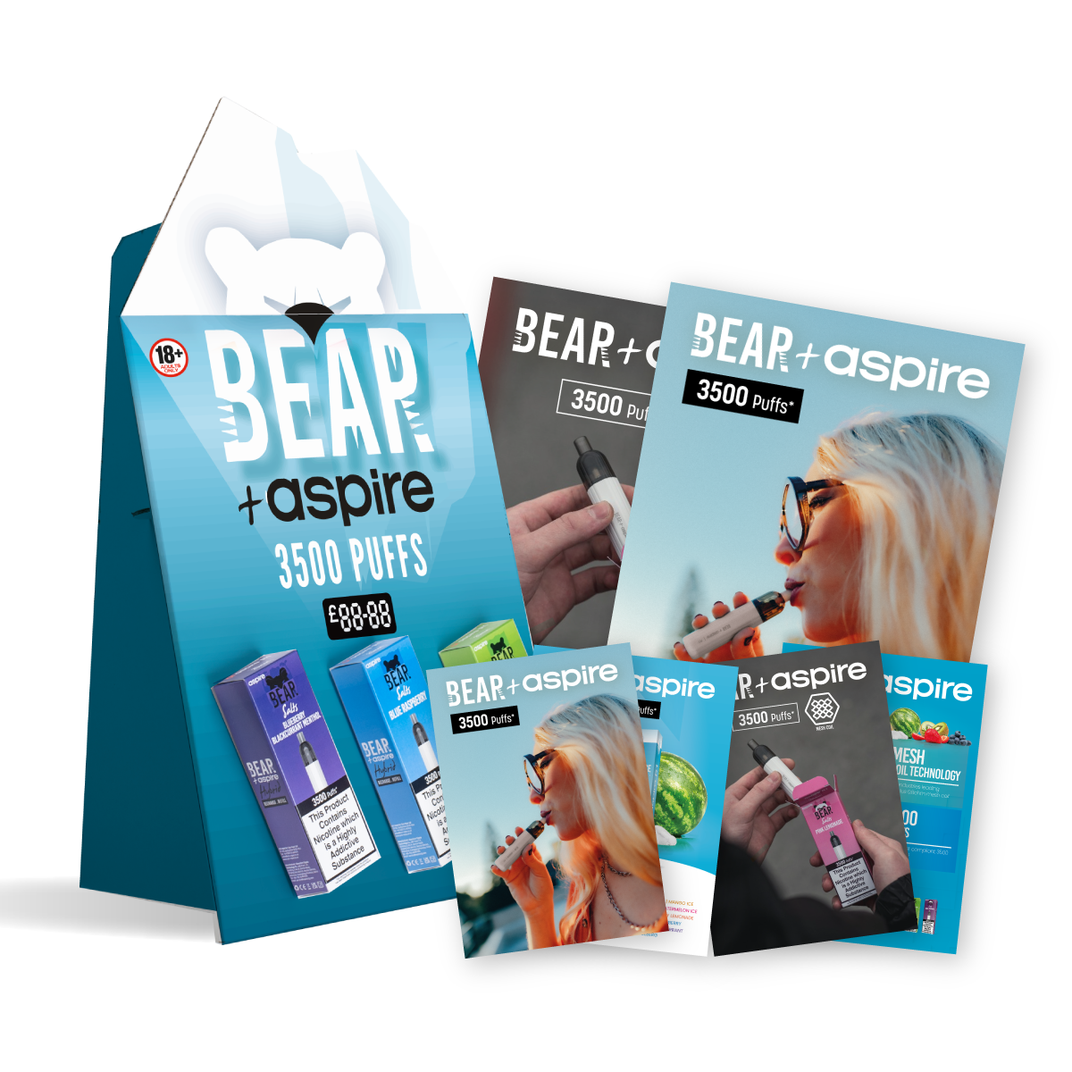 BEAR+aspire R1 56pcs Stand POS Kit