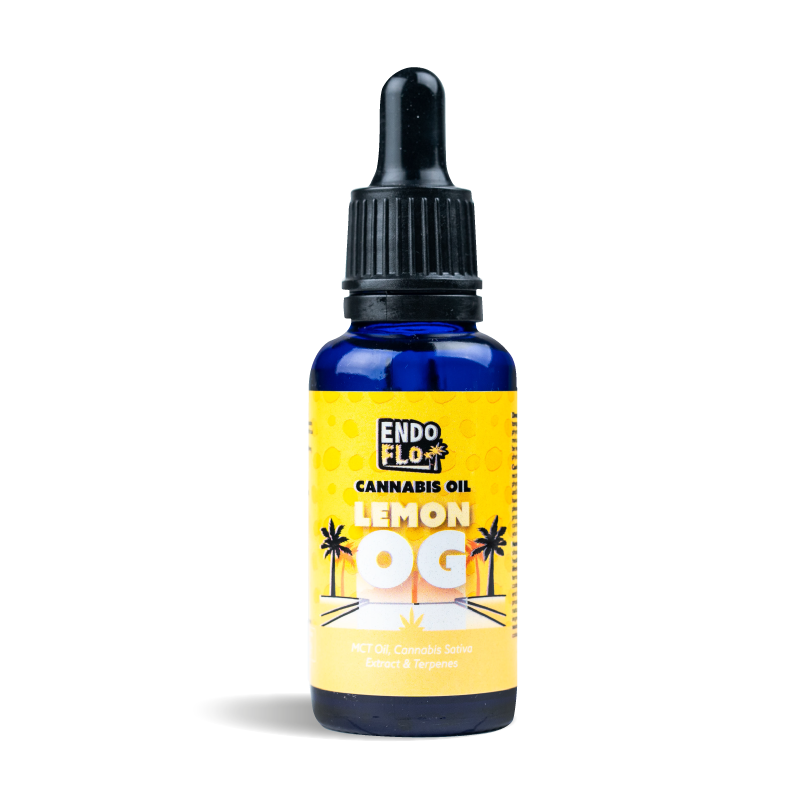 endoflo lemon og cannabis oil 500mg cbd tincture in 30ml bottle
