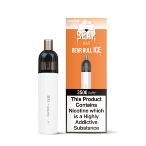 bear + aspire R1 3500 puff disposable bear bull ice