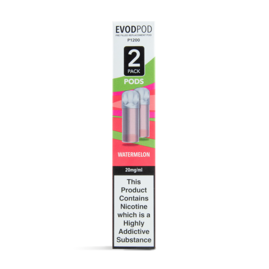 wholesale evod bar pod replacements pre-filled twin pack watermelon