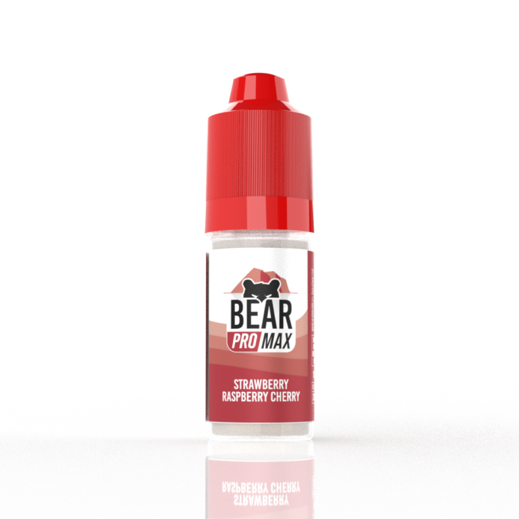 UK Wholesale Nic Salts - Strawberry Raspberry Cherry BEAR Pro MAX 10mg - Bulk 10 Packs