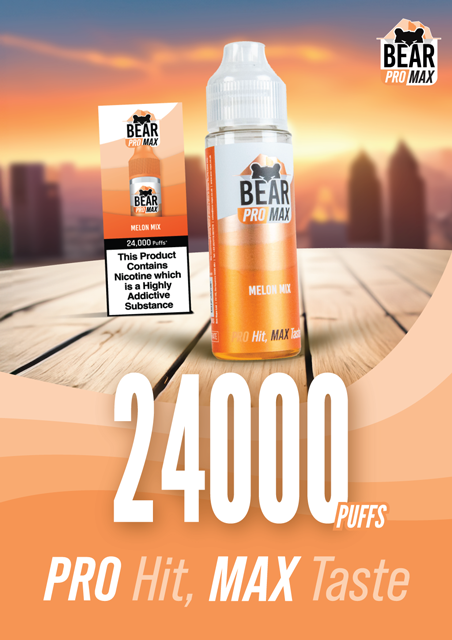 bear pro max 24000 puffs 75ml eliquids