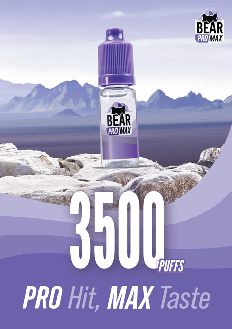 bear pro max 3500 puffs 10ml nic salt