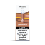 EVOD Bar D600 3000 Vape Pod Kit in Creamy Tobacco Flavour