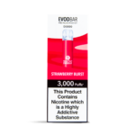 EVOD Bar D600 3000 Vape Pod Kit in Strawberry Burst Flavour